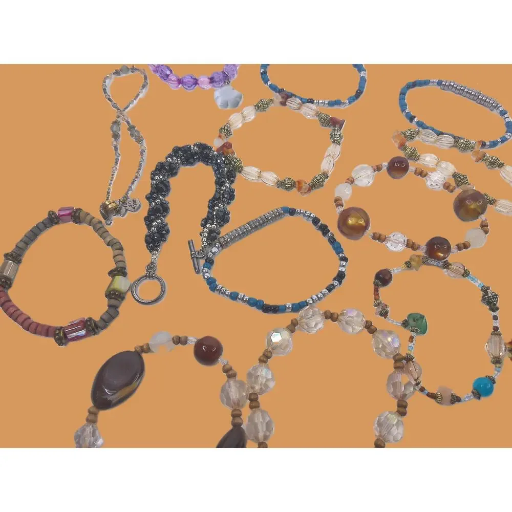 Boho Beaded Bracelet Assorted Lot Of 16